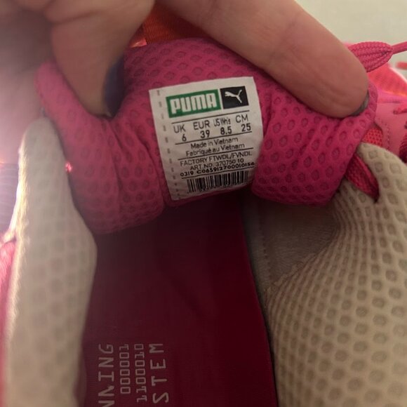 Puma Rs-X Toys 370750 Pink White Orange Running Shoes Women's Size 8.5 Jog - Picture 9 of 10